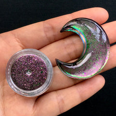 Color Shift Pigment | Magical Chameleon Flakes | Matellic Rainbow Pigment | Duo Chrome Pigment | Resin Colouring (0.2 gram / Pink Green)
