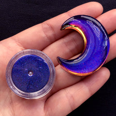 Galaxy Colour Shift Pigment Flakes | Chameleon Chrome Pigment | Resin Color Supply | Kawaii Crafts (0.2 gram / Dark Blue)