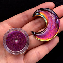 Magical Galaxy Pigment Flakes | Color Shift Chrome Pigment | Chameleon Pigment | Kawaii Resin Cabochon Making (0.2 gram / Dark Pink)