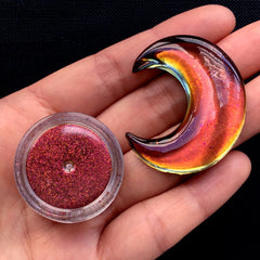 Chameleon Pigment Flakes | Magical Resin Coloring | Colour Shifting Chrome Pigment | Galaxy Decoden (0.2 gram / Red)