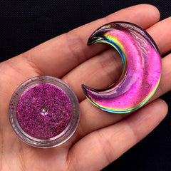 Magical Pigment Flakes | Chameleon Color Shift Pigment | Galaxy Resin Colouring | Mirror Chrome Pigment | Decoden Supplies (0.2 gram / Magenta Pink)