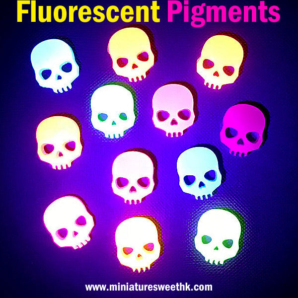 Fluorescent Pigment Set Glow under Black Light Neon Pigments Lum