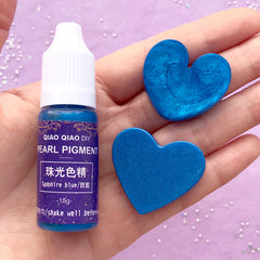 Resin Colorant Pigment | Shimmer Pearl Colour | Resin Paint | Resin Colouring | Resin Dye | Kawaii Resin Crafts (Sapphire Blue / 15 grams)