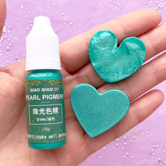 Shimmer Pearl Resin Colorant Pigment for Resin Coloring | Resin Dye | Resin Paint | Kawaii Resin Craft Supplies (Green / 15 grams)