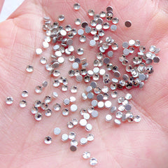 SS6 Clear Glass Crystal Gems | 2mm Round Faceted Rhinestones | Wedding Nail Art Supplies | Phone Case Decoration | Bling Bling Scrapbooking | Home Deco (200pcs)
