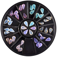 Teardrop Pointed Back Rhinestones | Kawaii Acrylic Crystal | Gemstone Embellishments (36 pcs / Assorted Pastel Colors)