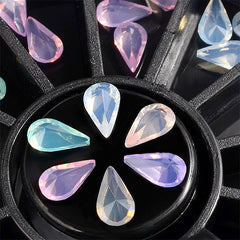 Teardrop Pointed Back Rhinestones | Kawaii Acrylic Crystal | Gemstone Embellishments (36 pcs / Assorted Pastel Colors)