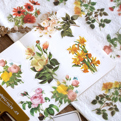 Realistic Pressed Flower Sticker Assortment | Floral Embellishments for Herbarium | Resin Art Supplies | Planner Decoration (40 pcs)
