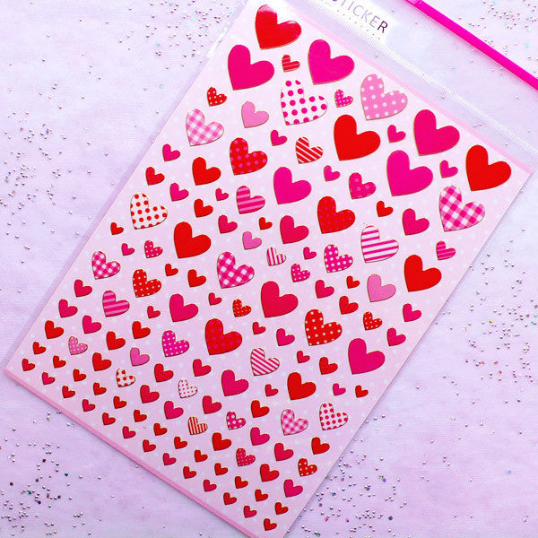 Wedding Stickers | Valentine's Day Heart Sticker | Party Decoration & Scrapbook Supplies