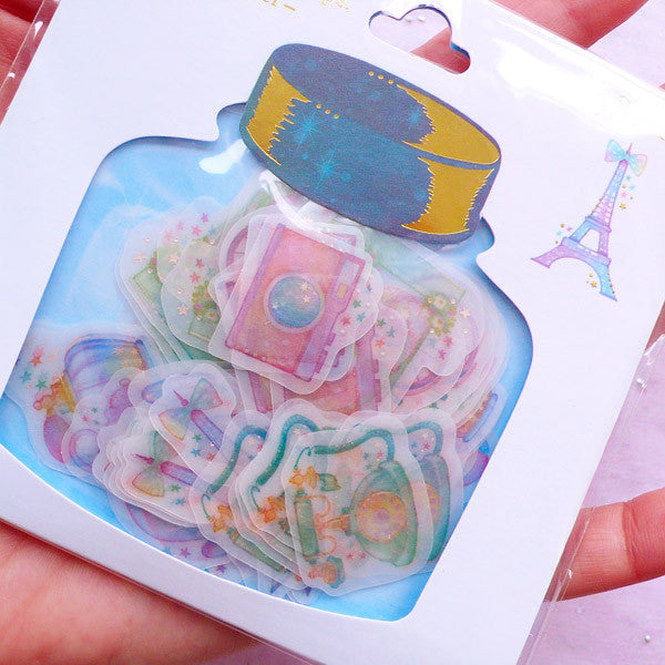 French Style Translucent Stickers | Semi Transparent PVC Stickers | Pa ...
