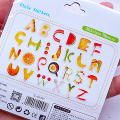 8pcs/set abc letter decals nail art