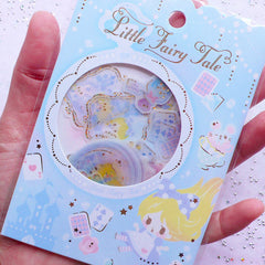 Kawaii Alice in Wonderland Sticker Flakes in Pastel Colors | Fairytale Stickers | Cute Planner Decoration | Little Fairy Tale Stickers (Playing Card Pocket Watch Drink Me Bottle Cheshire Cat Tea Party / 6 Designs / 36 Pieces)