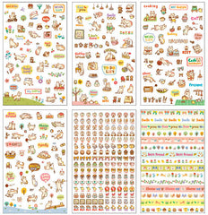 Kitty Cat Stickers | Kawaii Korean Sticker | Cute Animal Planner Sticker | Diary Deco Sticker | Filofax Decoration | Erin Condren Supplies (6 Sheets)