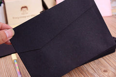 CLEARANCE Black Envelopes | Party Invitations | Greeting Card Supplies | Announcement Making | Papercraft & Stationery (10pcs / 17cm x 11.8cm / 6.69" x 4.65")