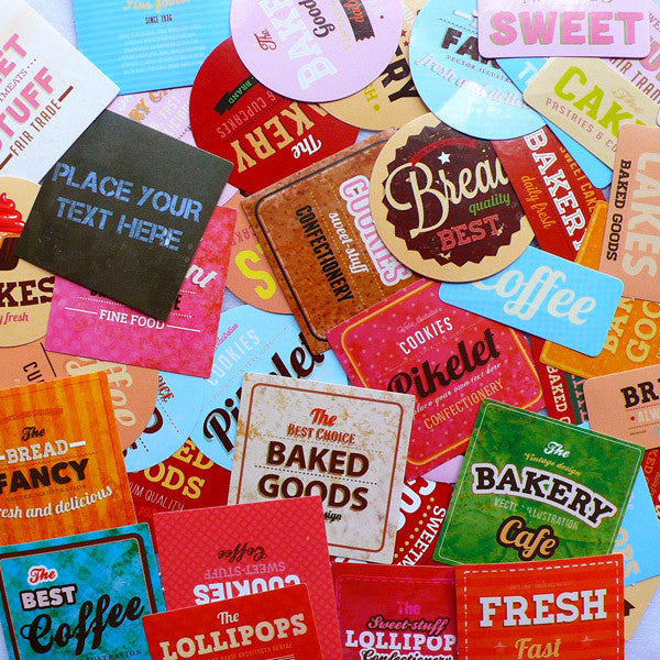 Bakery Shop Stickers | Cookie Patisserie Bread Cake Cafe Confectionery ...