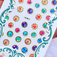 CLEARANCE Nail Stickers, Rhinestone Stickers, Nail Decoration, Home, MiniatureSweet, Kawaii Resin Crafts, Decoden Cabochons Supplies