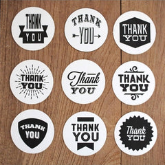 Round Thank You Seal Stickers by Nacoo | Product Packaging | Gift Wrapping | Thanksgiving Day Party Favors | Card Making | Etsy Shop Supplies (9 pieces)