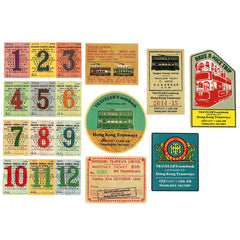 Hong Kong Tram Stickers by Hong Kong Tramways & Traveler's Notebook | Ding Ding Stickers | Public Transport Sticker in Vintage Style | Travel Scrapbooking | Antique Life Planner Sticker | Zakka Stationery | Luggage Decoration | Collage Sticker (10 Pieces)