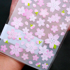 Pink Sakura Stickers by Mind Wave | Japanese Cherry Blossom Stickers | Flower Seal Stickers | Floral Scrapbook | Card Making | Planner Deco Sticker Supplies