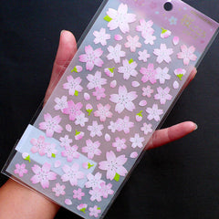 Pink Sakura Stickers by Mind Wave | Japanese Cherry Blossom Stickers | Flower Seal Stickers | Floral Scrapbook | Card Making | Planner Deco Sticker Supplies