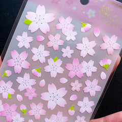 Pink Sakura Stickers by Mind Wave | Japanese Cherry Blossom Stickers | Flower Seal Stickers | Floral Scrapbook | Card Making | Planner Deco Sticker Supplies