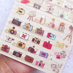Vintage Film Camera Stickers by Daisyland | Erin Condren Planner Stickers | Scrapbook Embellishments | Travel Journal Stickers | Diary Deco Sticker | Korean Sticker Supplies