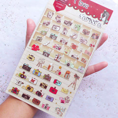 Vintage Film Camera Stickers by Daisyland | Erin Condren Planner Stickers | Scrapbook Embellishments | Travel Journal Stickers | Diary Deco Sticker | Korean Sticker Supplies