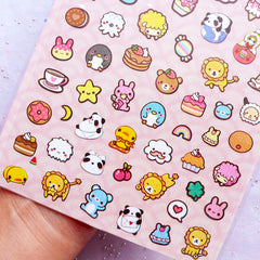 My Kawaii Friend Stickers by Daisyland | Cute Animal Stickers | Erin Condren Life Planner Supplies | Kikki K Deco Stickers | Filofax Stickers | Notebook Diary Decoration | Paper Crafts