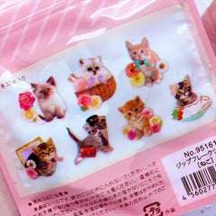 Kitty Cat Sticker Flakes | Little Kitten Stickers | Kawaii Animal Label | Erin Condren Decoration | Filofax Stickers | Kikki K Supplies | Life Planner Deco Sticker | Scrapbooking | Collage Art (7 Designs / 70pcs)