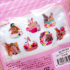 Bunny Sticker Flakes | Rabbit Sticker Sack | Animal Seal Label | Diary Decoration | Life Planner Deco | Filofax Stickers | Erin Condren Stickers | Kikki K Stickers | Whimsical Scrapbook | Collage Art (7 Designs / 70pcs)