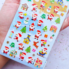 Santa Claus Stickers | Snowman Sticker | Christmas Label | Winter Collection Sticker by Mind Wave | Diary Deco Sticker | Christmas Party Decoration | Japanese Sticker Supplies | Christmas Scrapbook
