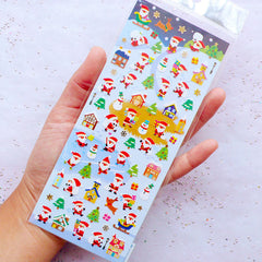 Santa Claus Stickers | Snowman Sticker | Christmas Label | Winter Collection Sticker by Mind Wave | Diary Deco Sticker | Christmas Party Decoration | Japanese Sticker Supplies | Christmas Scrapbook