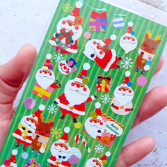 Christmas Santa Claus Stickers | Christmas Seal Label | Christmas Planner Stickers | Christmas Packaging Supplies | Christmas Decoration | Christmas Scrapbooking | Erin Condren Stickers
