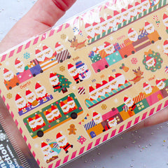 Christmas Planner Stickers | Santa Claus Label | Journal Deco Stickers | Filofax Stickers | Erin Condren Stickers | Kikki K Stickers | Holiday Decoration | December Sticker | Christmas Supplies