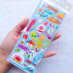 Kawaii Animal in Christmas Sticker | Winter Scrapbook | Holiday Embellishment | Life Planner Stickers | Colorful Stickers from Japan | Erin Condren Decoration | Winter Collection Sticker by Mind Wave