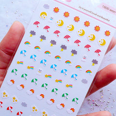 Weather Stickers | Life Planner Stickers | Erin Condren Sticker | Filofax Stickers | Kikki K Sticker | Diary Deco Sticker | Journal Stickers | Tiny Mini Stickers | One Point Seal