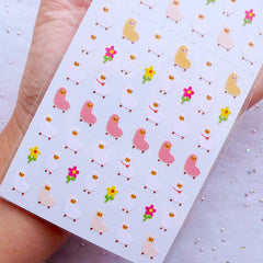 Alpaca Stickers | Llama Stickers | Animal Label | Kawaii Deco Sticker | Life Planner Supplies | Erin Condren Sticker | Kikki K Sticker | Filofax Stickers | One Point Seal | Korean Stationery