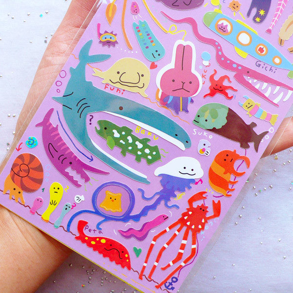 Transaqua Sticker Marine Life Stickers by Mind Wave | Sea Creatures Stickers | Ocean Ani ...