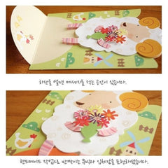 Farm Animal Card & Envelope Set (Sheep) | For You Greeting Card | Korean Stationery | Baby Shower Party Supplies