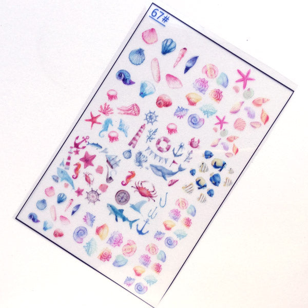 Clear Film with Nautical Designs | Marine Life Embellishment for UV Resin Art | Filling Material for Resin Craft