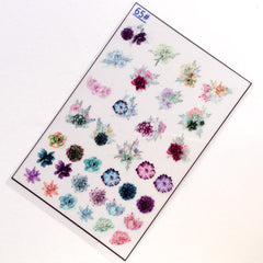 Floral Clear Film for UV Resin Art | Flower Embellishments | Resin Fillers | Kawaii Craft Supplies