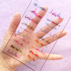 Colorful Watercolor City Clear Film Sheet | World Travel Embellishments | Filling Material for Resin Craft