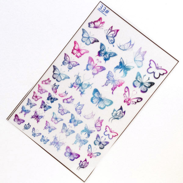 Magical Butterfly Clear Film Sheet in Galaxy Color | Filling Materials for UV Resin Art | Insect Embellishments