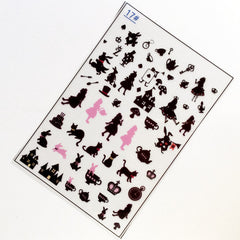 Alice in Wonderland Clear Film Sheet | Filling Materials for UV Resin Art | Fairy Tale Embellishments