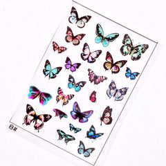 Butterfly Clear Film Sheet in Vintage Style | UV Resin Inclusions | Insect Embellishments | Resin Jewelry Making