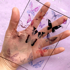 Colored Butterfly Clear Film Sheet for UV Resin Craft | Filling Materials for Resin Jewellery Making