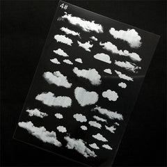 Cloud Clear Film Sheet | Resin Filling Materials | Sky Embellishments for UV Resin Craft | Kawaii Jewelry Supplies