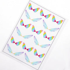 Rainbow Gradient Insect Wing Clear Film Sheet for Resin Art | Filling Materials for UV Resin | Magical Embellishment