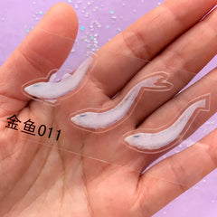 White Koi Fish Clear Film Sticker | 3D Resin Painting | Koi Pond Embellishments | Resin Inclusions (2 Sheets)