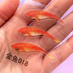 Miniature Resin Koi Pond DIY | Koi Fish Clear Film Sticker with 3D Resin Painting Effect | Filling Materials for Resin Crafts (2 Sheets)